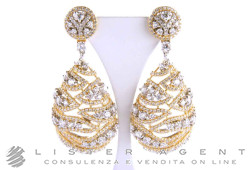 ULTIMA EDIZIONE handmade earrings in 925 silver and yellow gold plated with zircons Ref. OA6239. NEW!