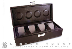 SCATOLA DEL TEMPO handmade watch-holders in brown leather Ref. 05002. NEW!