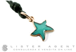 DODO by Pomellato pendant Starfish in 9Kt rose gold with turquoise enamel Ref. D3STP9TTRK. NEW!