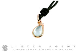 DODO by Pomellato pendant Drop in 9Kt rose gold with mother of pearl, recycled glass and turquoise enamel Ref. DMDROP/9/GLA/K. NEW!