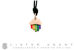 DODO by Pomellato pendant Rainbow in 9Kt rose gold and enamel Ref. DMRB/9/COLOUR/K. NEW!