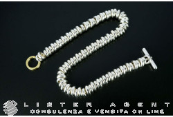 DODO by Pomellato Kit bracelet Rondelle in 925 silver and 18Kt yellow gold CM 17.50 Ref. DKB/2. NEW!