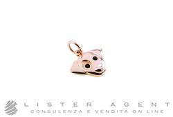 DODO by Pomellato ciondolo My True Love Jack Russel in oro rosa 9Kt e smalto Ref. DKMDOGJR9ACK. NUOVO!