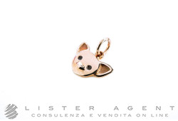 DODO by Pomellato My True Love Chihuahua pendant in 9Kt rose gold and enamel Ref. DKMDOGCY9ACK. NEW!