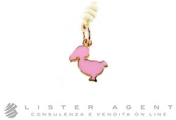 DODO by Pomellato Dodo Junior pendant in 9Kt rose gold with pink enamel Ref. D17DIP/9/RO. NEW!