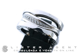 BULGARI B.Zero1 Design Legend ring in 18Kt white gold with diamonds ct 0.17 Size 12 Ref. AN858378. NEW!