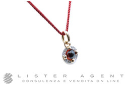 POMELLATO pendant M'ama non m'ama in 18K rose gold with garnet ct 0,62 and diamonds ct 0,05 Ref. M.B807/B9O7/OG. NEW!