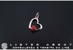 DODO Heart pendant with Ladybug in 9Kt rose gold and enamel Ref. DMCUT/COC/9/K. NEW!