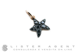 DODO by Pomellato ciondolo Stellina in oro rosa 9Kt con diamanti neri Ref. D3STP/9/BB. NUOVO!