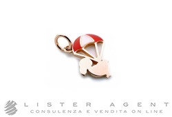 DODO by Pomellato Junior con paracadute in oro rosa 9Kt e smalto Ref. DMEVO/DO/9/K. NUOVO!