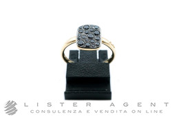 POMELLATO Sabbia ring in 18Kt rose gold with black diamonds Size 51 Ref. AB903PO7BB. NEW!