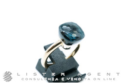 POMELLATO Nudo Classic ring in 18Kt rose and white gold with London Topaz Size 54 Ref. AA110O6TL. NEW!