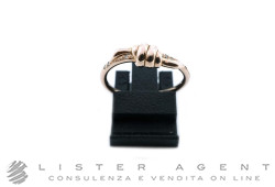 DODO by Pomellato ring, Knot in 9Kt rose gold and brown diamonds Size 55 Ref. ADKNOT9BRK. NEW!