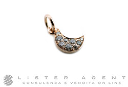 DODO by Pomellato ciondolo Luna in oro rosa 9Kt con diamanti brown Ref. DMLU9BR. NUOVO!