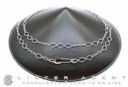 DODO by Pomellato Collana in argento 925 e chiusura con spilla in oro giallo 18Kt cm 90 Ref. DCAGSOG90. NUOVA!