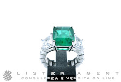 ULTIMA EDIZIONE anello in argento 925 con pietra centrale verde e zirconi Ref. ANAA02577. NUOVO!