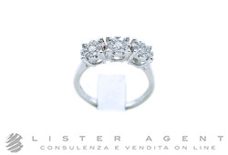 NY NAY by Fani Trilogy ring in 18Kt white gold with diamonds ct 0.52 Size 14 Ref. GAX1856. NEW!