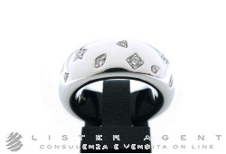 POMELLATO anello Iconica in oro bianco 18Kt e diamanti Mis 13 Ref. PA91060_O2WHR_DB000. NUOVO!