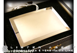 PLATE in 800 silver and pelle. NEW!