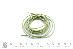 DODO by Pomellato cordino sottile in tessuto verde e sigillo in argento 925 Ref. DDA6005_CORDS_VEMAG. NUOVO!
