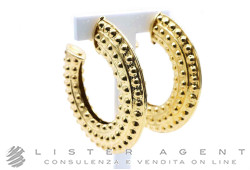 CARLO ZINI orecchini Cerchio in metallo laminato oro Ref. BOTO2334. NUOVI!