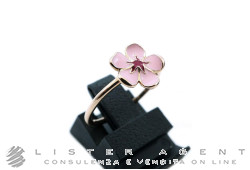 DODO by Pomellato anello Fiore di ciliegio in oro rosa 9Kt e smalto rosa Misura 13 Ref. DAB9001. NUOVO!