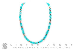 DODO by Pomellato collana Rondelle in argento dorato oro rosa 18K e plastica riciclata, catena, t-bar in argento 925 e anello brisè in acciaio Ref. DCC2007_RONDE_VERAG. NUOVA!