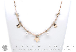 DODO by Pomellato Stellina necklace in 9K rose gold with 11 crystal pearls Ref. DCC2009_STRAS_WCP9R