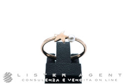 DODO by Pomellato Stellina ring in 9Kt rose gold with 1 crystal pearl Size 10 Ref. DAC2004_STARS_WCP9R. NEW!