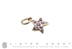 DODO by Pomellato ciondolo piccolo Stellina in oro rosa 9Kt con spinelli rossi ct 0.15 Ref. DMB8003_STARS_0SP9R. NUOVO!