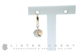DODO by Pomellato orecchino singolo pendente Moon & Sun in oro rosa 9Kt e diamanti ct 0.086 Ref. DHC2014_MOSUN_DB09R. NUOVO!