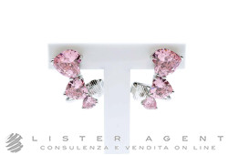 CHIARA FERRAGNI orecchini 3 Cuori in metallo e zirconi rosa Ref. J19AUV25. NUOVI!