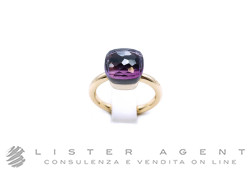 POMELLATO anello Nudo Classic in oro rosa e bianco 18Kt con Ametista Misura 14 Ref. PAA1100_O6000_000OI. NUOVO!