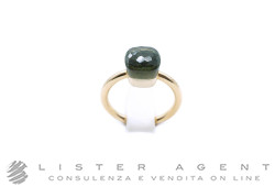 POMELLATO anello Nudo Petit in oro rosa e bianco 18Kt con Prasiolite Misura 14 Ref. PAB4030_O6000_000PA. NUOVO!