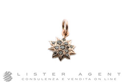 DODO by Pomellato ciondolo Sole in oro rosa 9Kt con diamanti Brown ct 0.13 Ref. DMC2017_MOSUN_DBR9R. NUOVO!