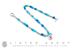 DODO by Pomellato bracciale Mini Granelli in argento 925, plastica riciclata e acciaio Ref. DBC1012_GRANX_SBLMX. NUOVO!