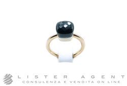 POMELLATO anello Nudo Petit in oro bianco e rosa 18Kt con Topazio London Misura 12 Ref. PAB4030_O6000_000TL. NUOVO!