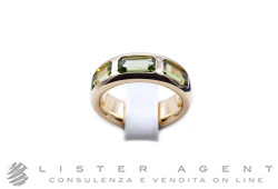 POMELLATO anello Iconica in oro rosa  18Kt con 3 Peridoti Misura 14 Ref. PAC3020_O7000_000EY. NUOVO!