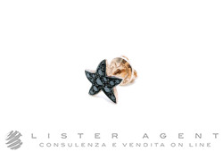 DODO by Pomellato orecchino singolo Stellina in oro rosa 18Kt e diamanti neri  ct 0.18 Ref. DHB5001. NUOVO!