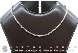 DODO by Pomellato collana Mini Granelli in oro rosa 9Kt e argento 925, catena e anello brisè in acciaio, t-bar in oro rosa 9Kt Misura M Ref. DCC0002_GRANX_G9AMX. NUOVO!