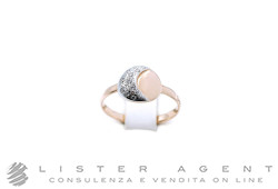 DODO anello Moon & Sun  in oro rosa 9Kt e diamanti ct 0.09 Misura 14 Ref DAC2006_MOSUN_DB09R. NUOVO!