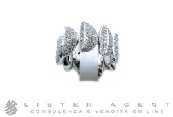 VHERNIER anello Eclisse Endless in oro bianco 18Kt e diamanti Misura 14. NUOVO!