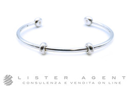DODO bracciale Cuff pepita in argento 925 con 2 slider in argento 925 Misura M Ref. DBB8001_PEPIT_000AG. NUOVO!