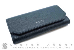 PINEIDER portachiavi Daily 23 in pelle di vitello nera con 6 anelli Ref. PTS718056. NUOVO!