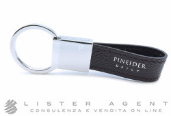 PINEIDER portachiavi Daily 23 Collezione Essenziale in pelle di vitello marrone Ref. PTS716059. NUOVO!