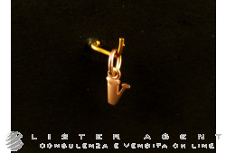 DODO by Pomellato pendant small size Letter V in 9Kt rose gold Ref. DLET9PV. NEW!