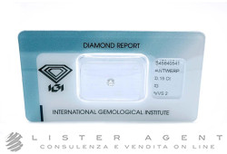 DIAMANTE blisterato cert. IGI ct 0,15 G VVS2 Ref. 345840541. NUOVO!