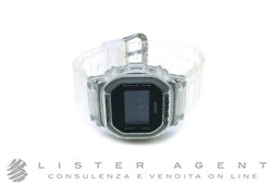 CASIO G SHOCK Skeleton in resina trasparente Digitale Ref. DW-5600SKE-7ER. USATO!
