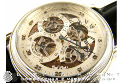 PAUL PICOT Atelier power reserve Limited Edition in steel skeleton AUT Ref. 3090S. NEW!