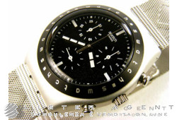 SWATCH Irony Chronograph medium Ebonite in aluminium Black Ref. YMS1000. NEW!